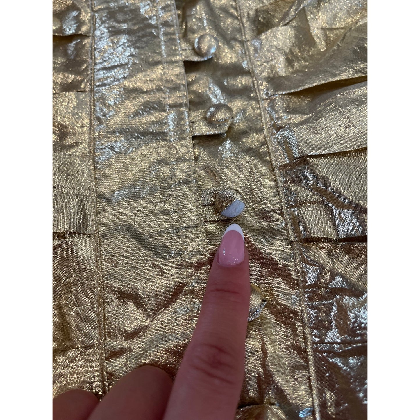 y2k vintage gold button up dress