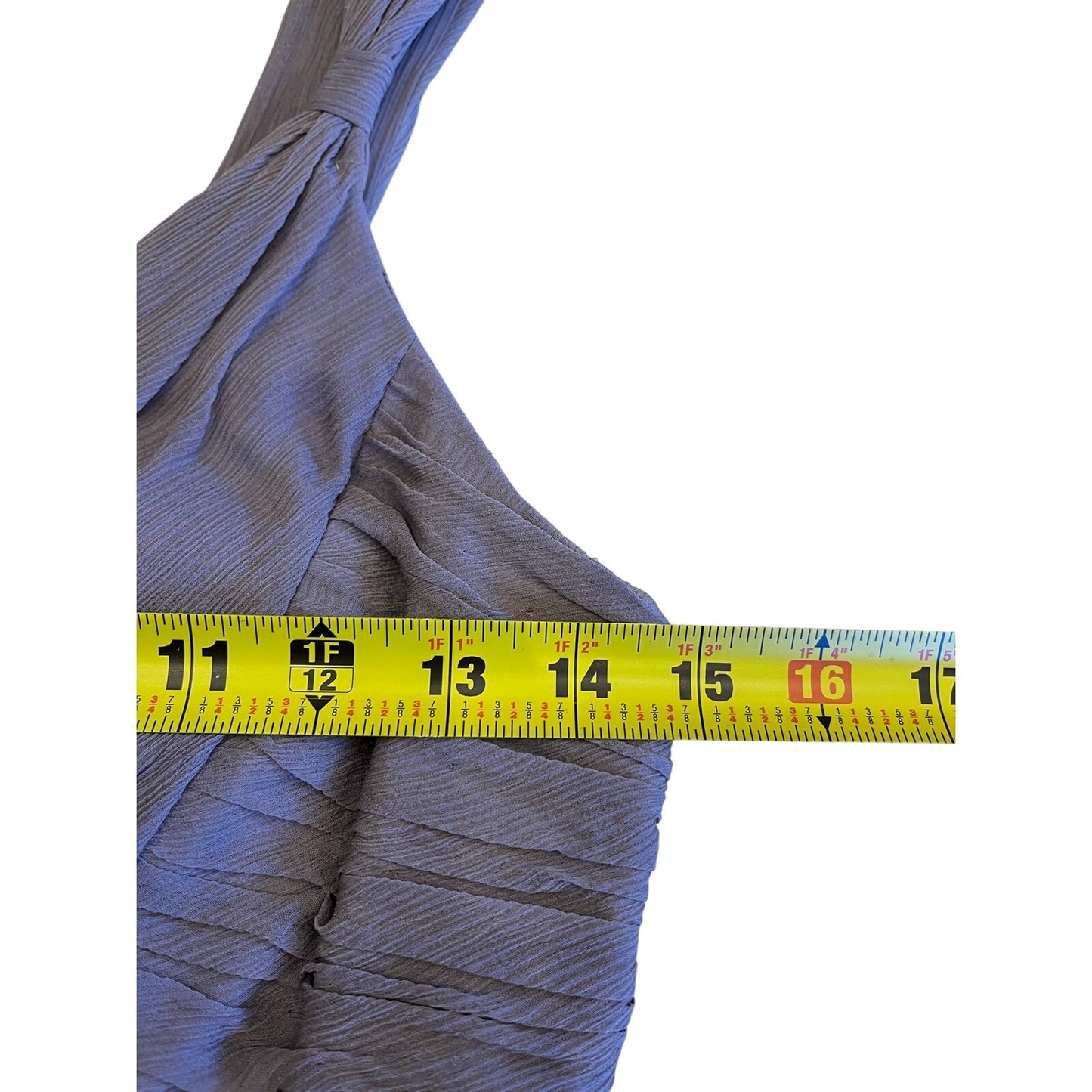 Donna Morgan 100% Silk Gray Chiffon Ruched Empire Waist Midi Dress