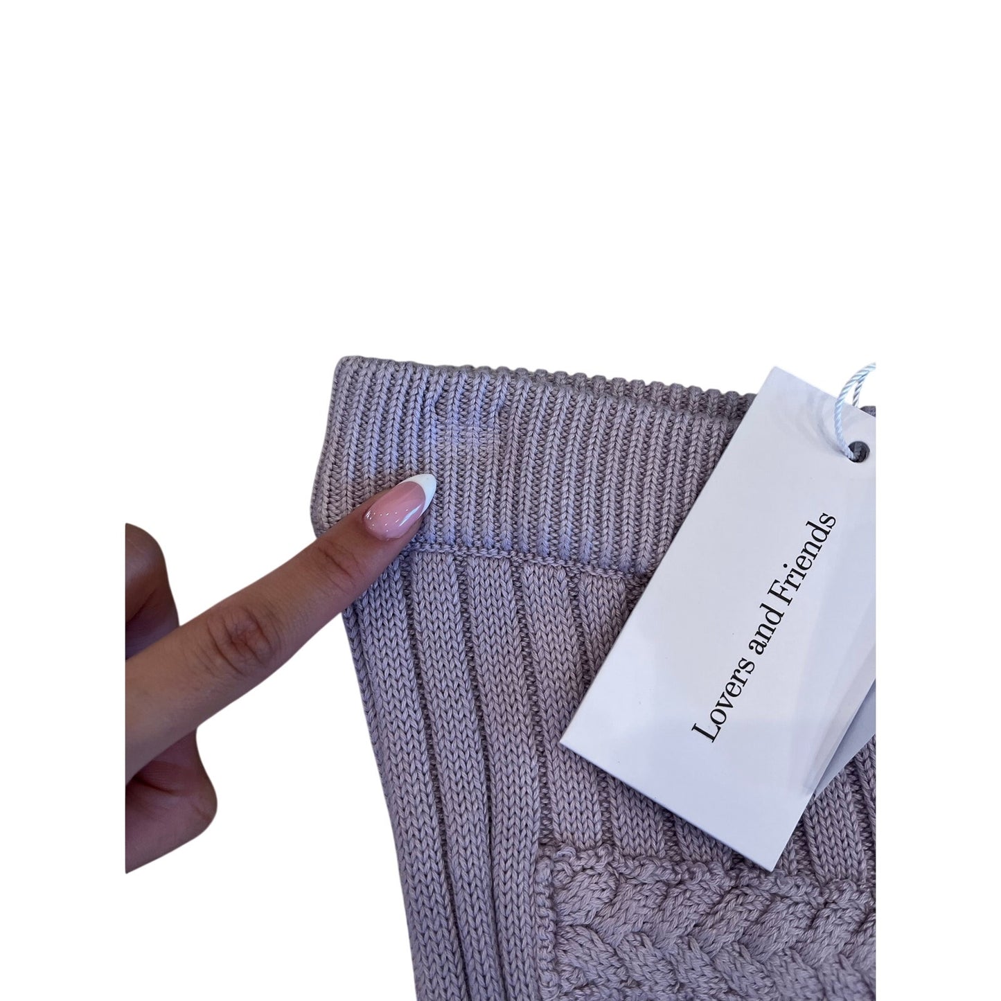 Lovers and Friends Lavender Ribbed Knit Midi Skirt Size S NWT