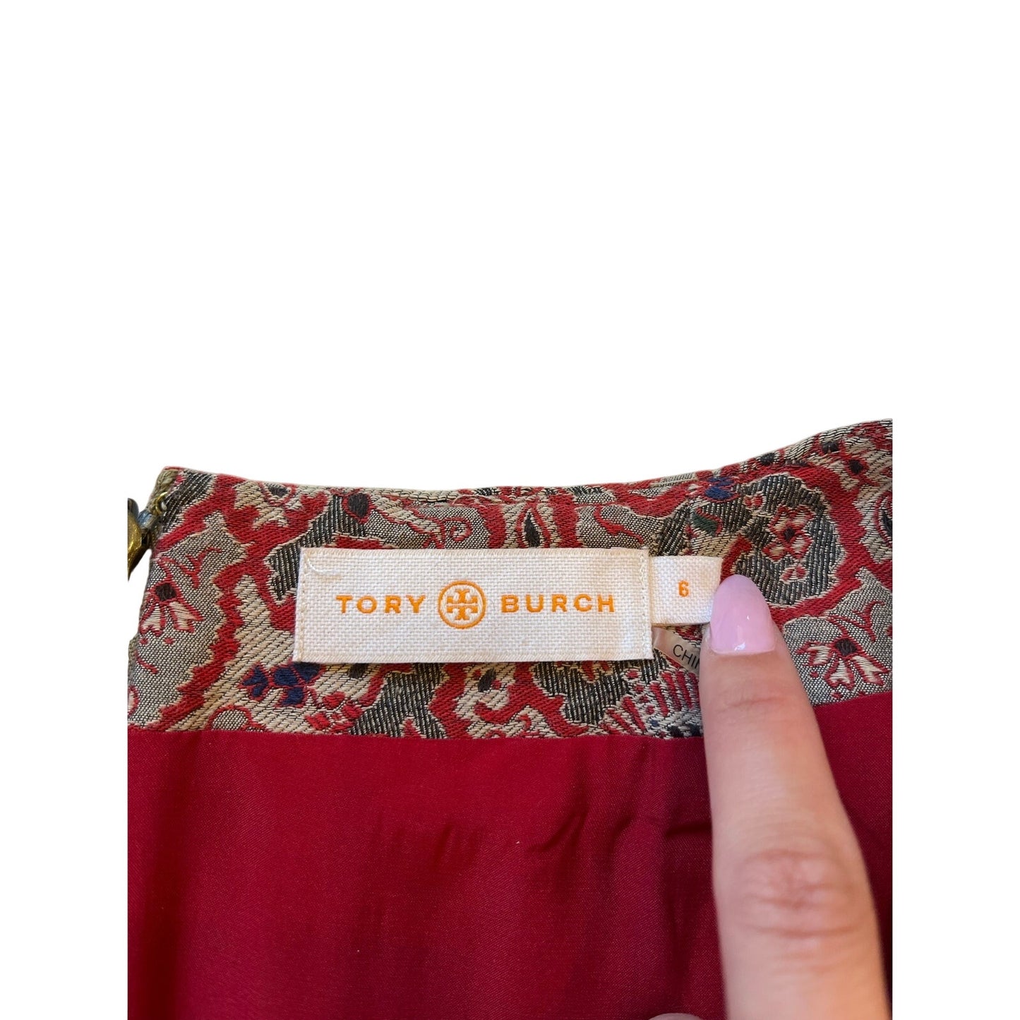 Tory Burch Jacquard Floral Tapestry Mini Skirt Size 6