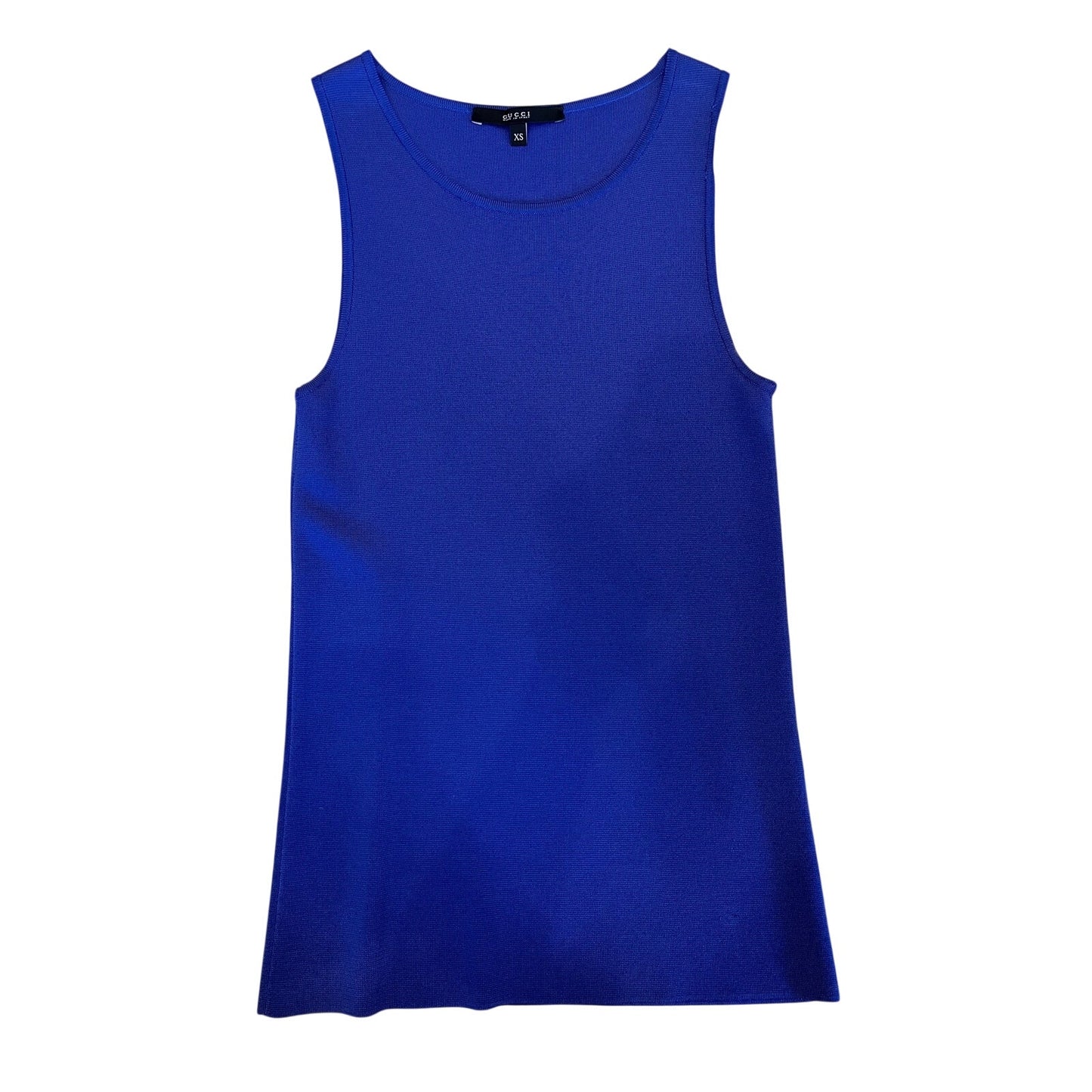 Gucci Blue Knit Sleeveless Mini Dress Tunic XS Made in Italy