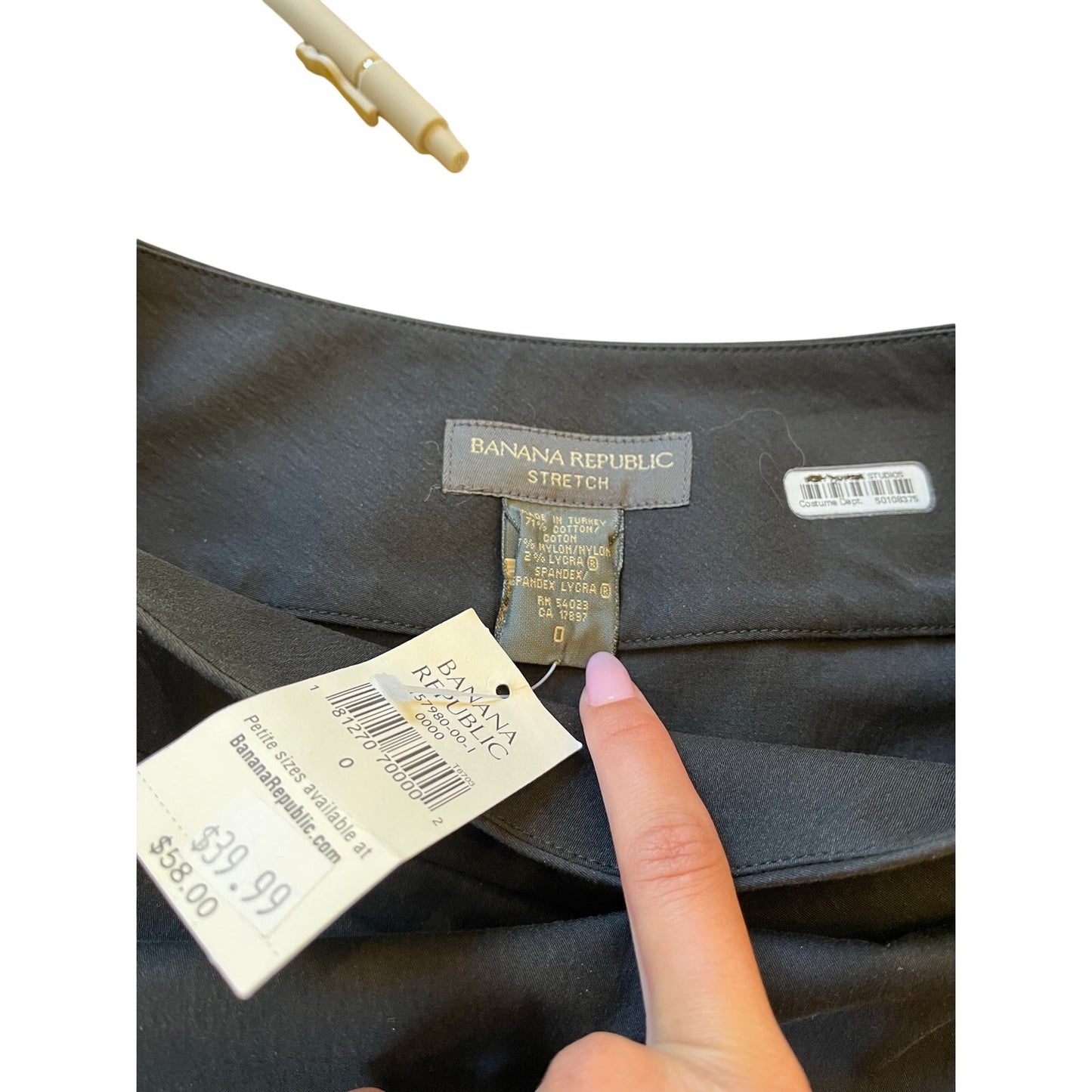 Banana Republic Black Stretch Mini Skirt Size 0 NWT