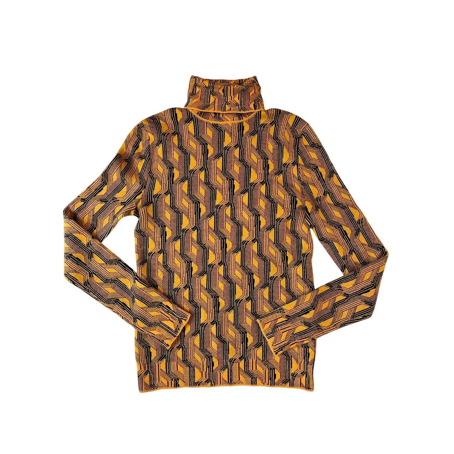 prada wool jacquard turtleneck sz 36