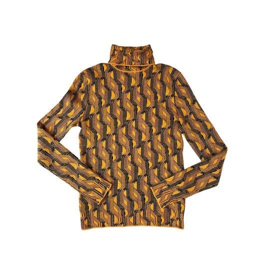 prada wool jacquard turtleneck sz 36