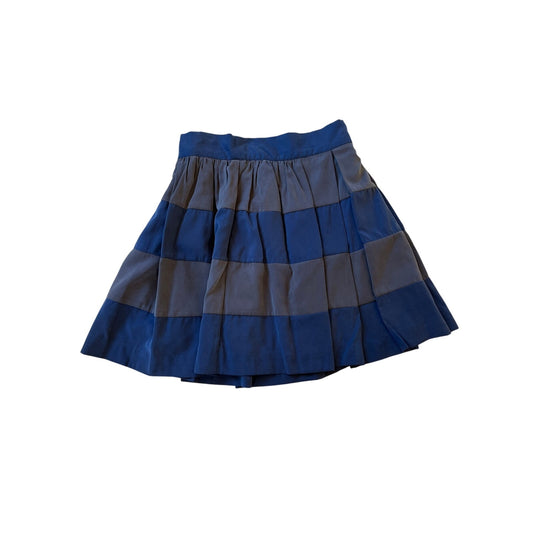 BCBGeneration Blue Colorblock Pleated Mini Skirt Size 2