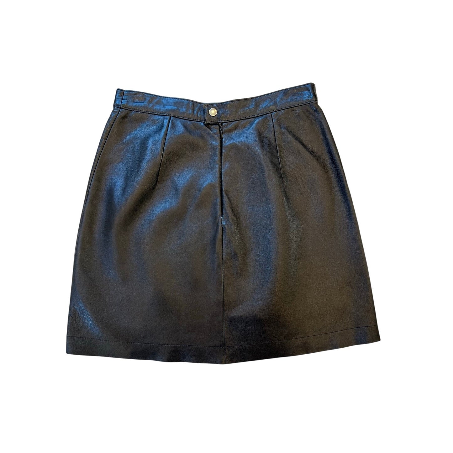 American Apparel Black Faux Leather Mini Skirt USA Size S