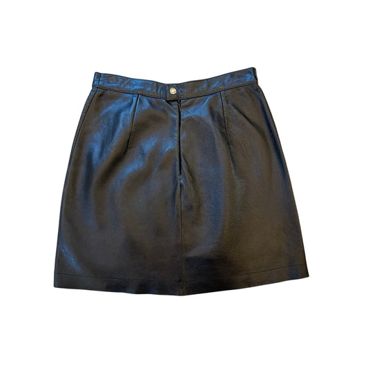 American Apparel Black Faux Leather Mini Skirt USA Size S