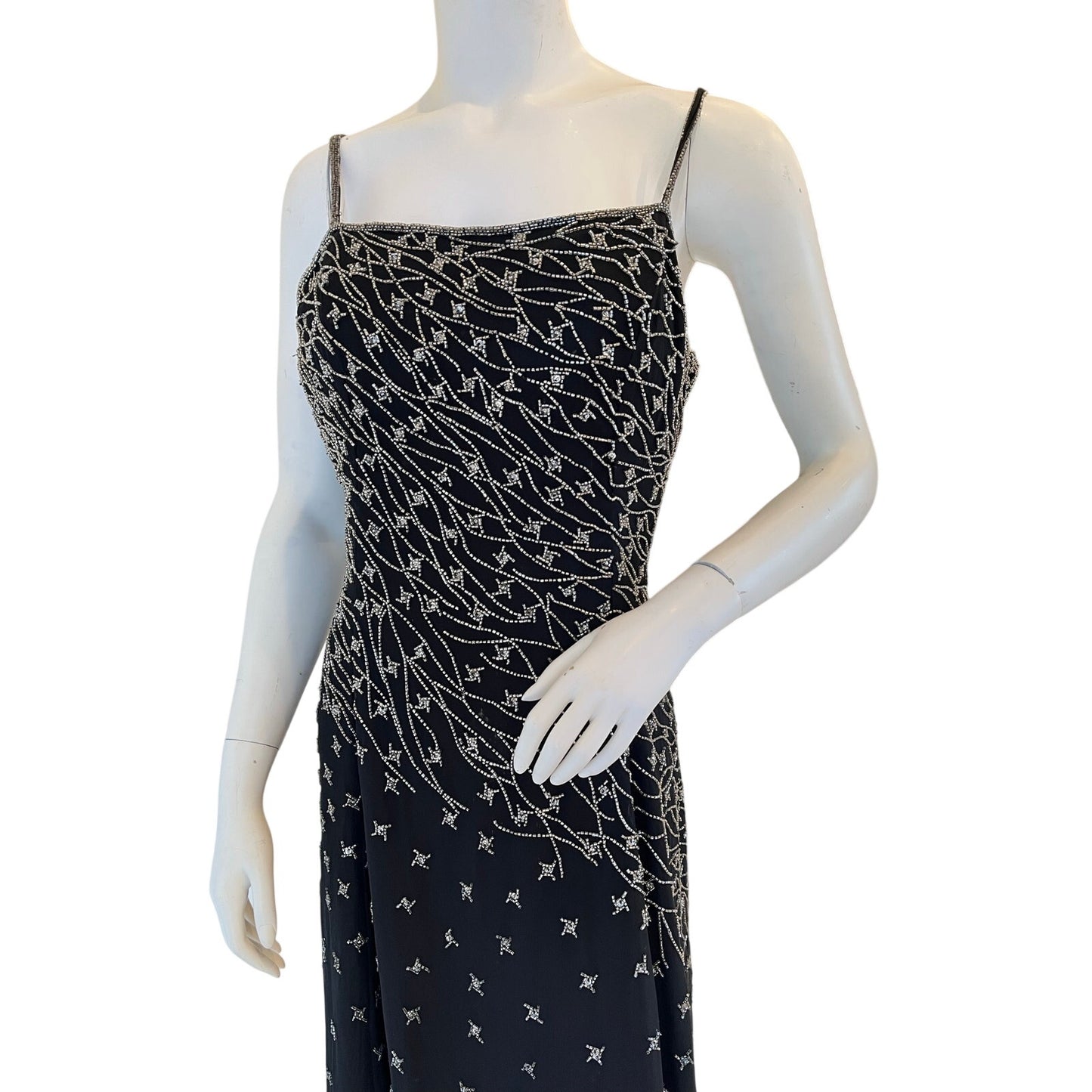y2k beaded silk dress