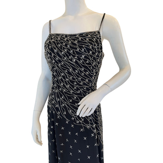 y2k beaded silk dress