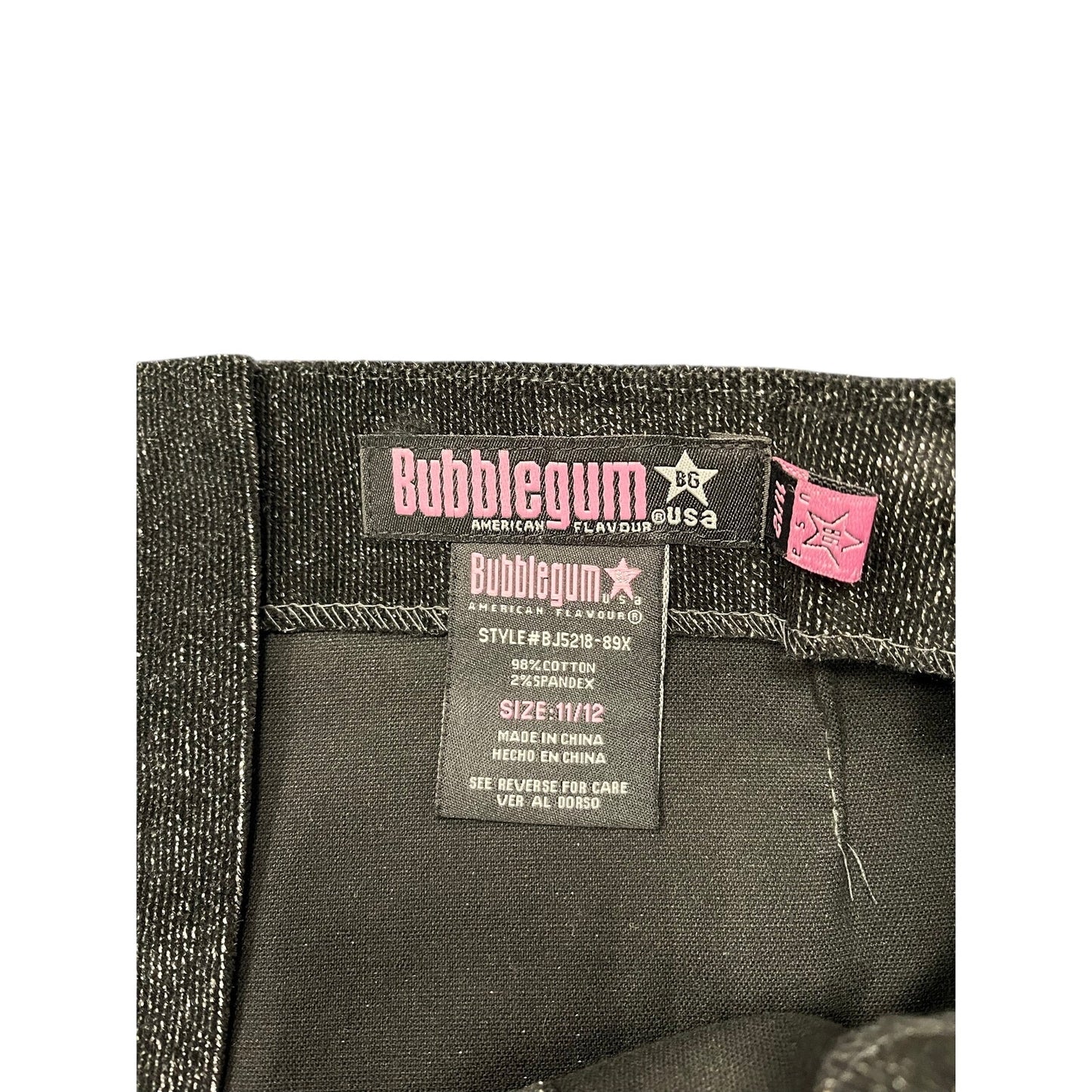 y2k bubblegum sparkly mini skirt with belt sz 11/12