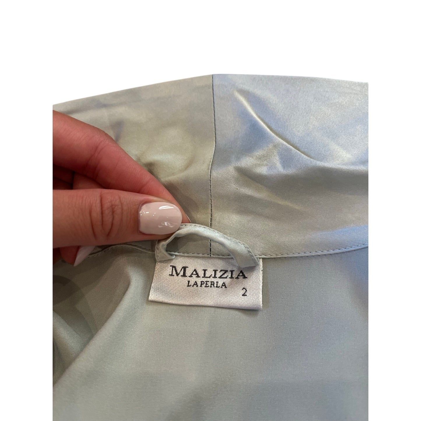 la perla 95% silk robe sz 2