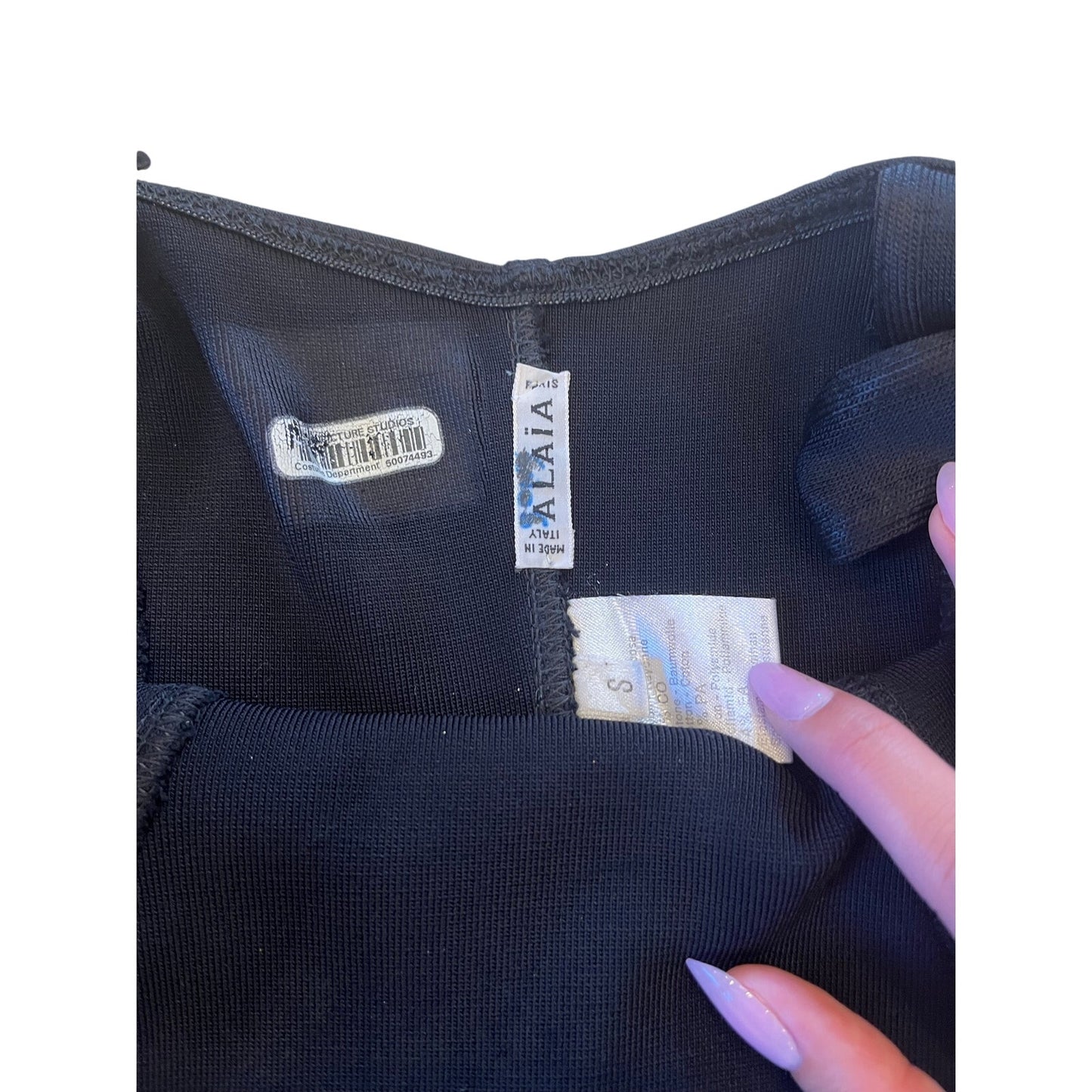 Authentic ALAÏA Black Bandage Knit Bodycon Dress Made In Italy Size S Certified