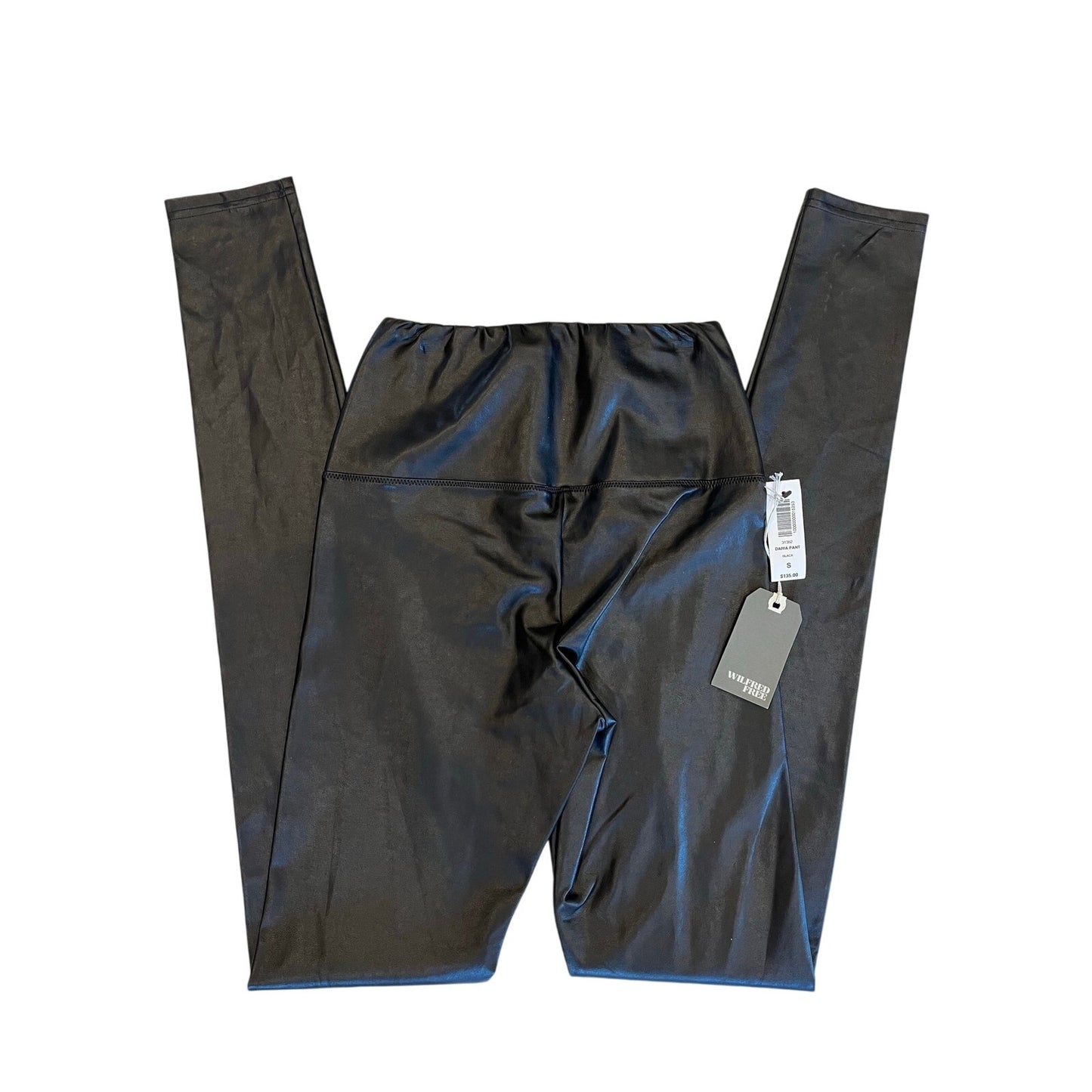 Wilfred Free Daria Pant Black Vegan Leather Leggings Size S NWT $135