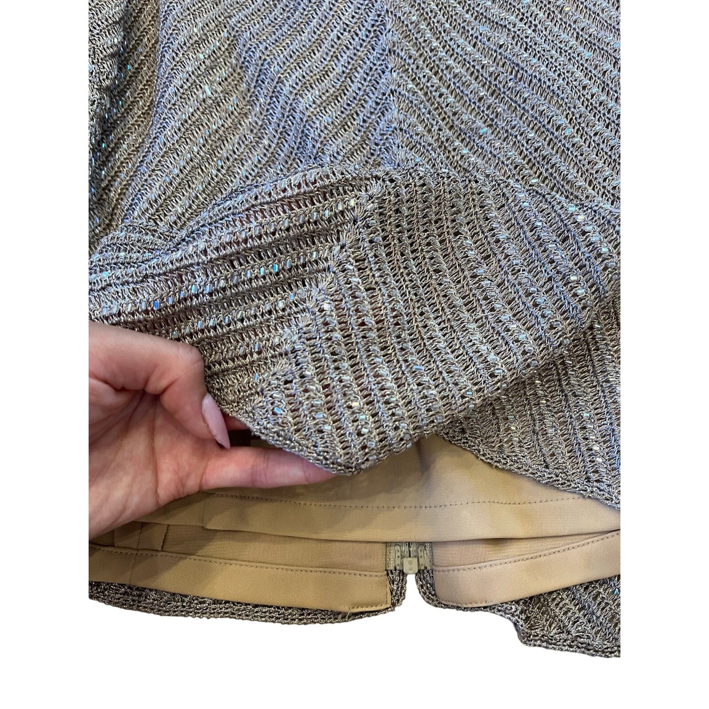 crochet beaded sleeveless evening top