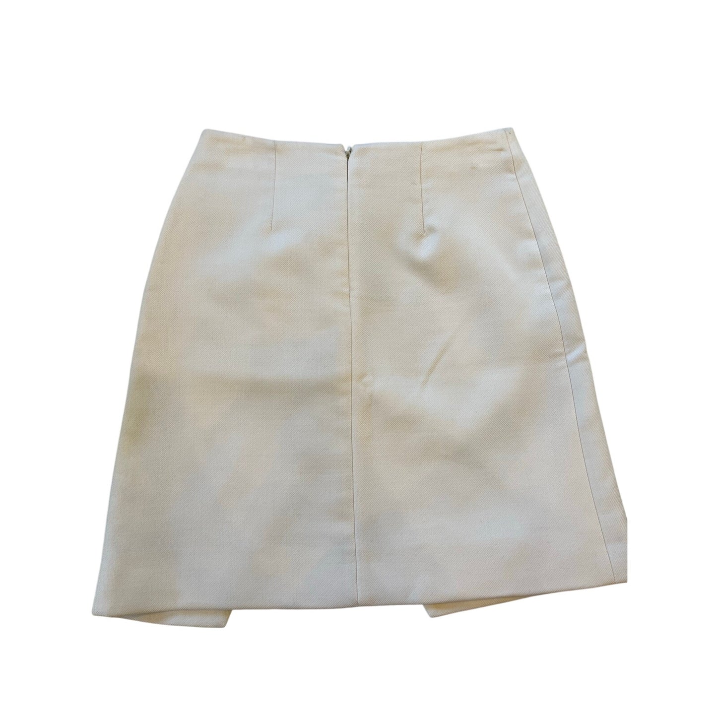 Topshop Cream A-Line Mini Skirt NWT US 4 MSRP $140