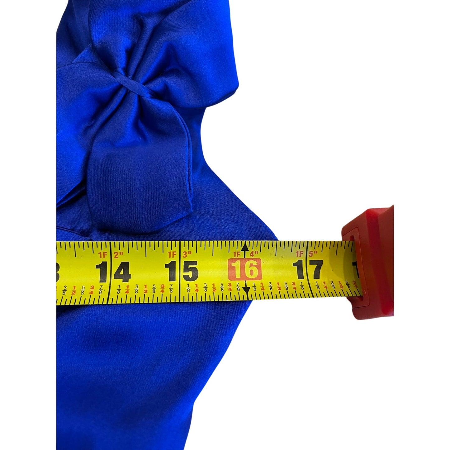 Women's Royal Blue Satin Bow Sleeveless Cocktail Dress