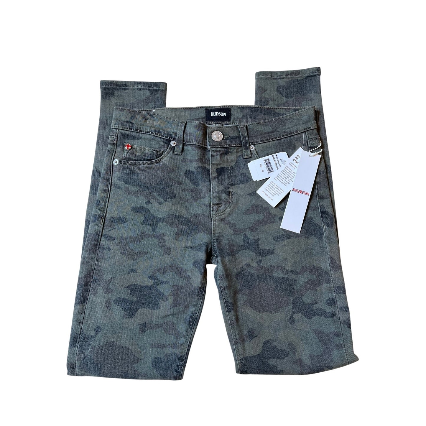 NWT Hudson Nico Mid Rise Ankle Skinny Jeans Ten Incognito Camo Print Size 25