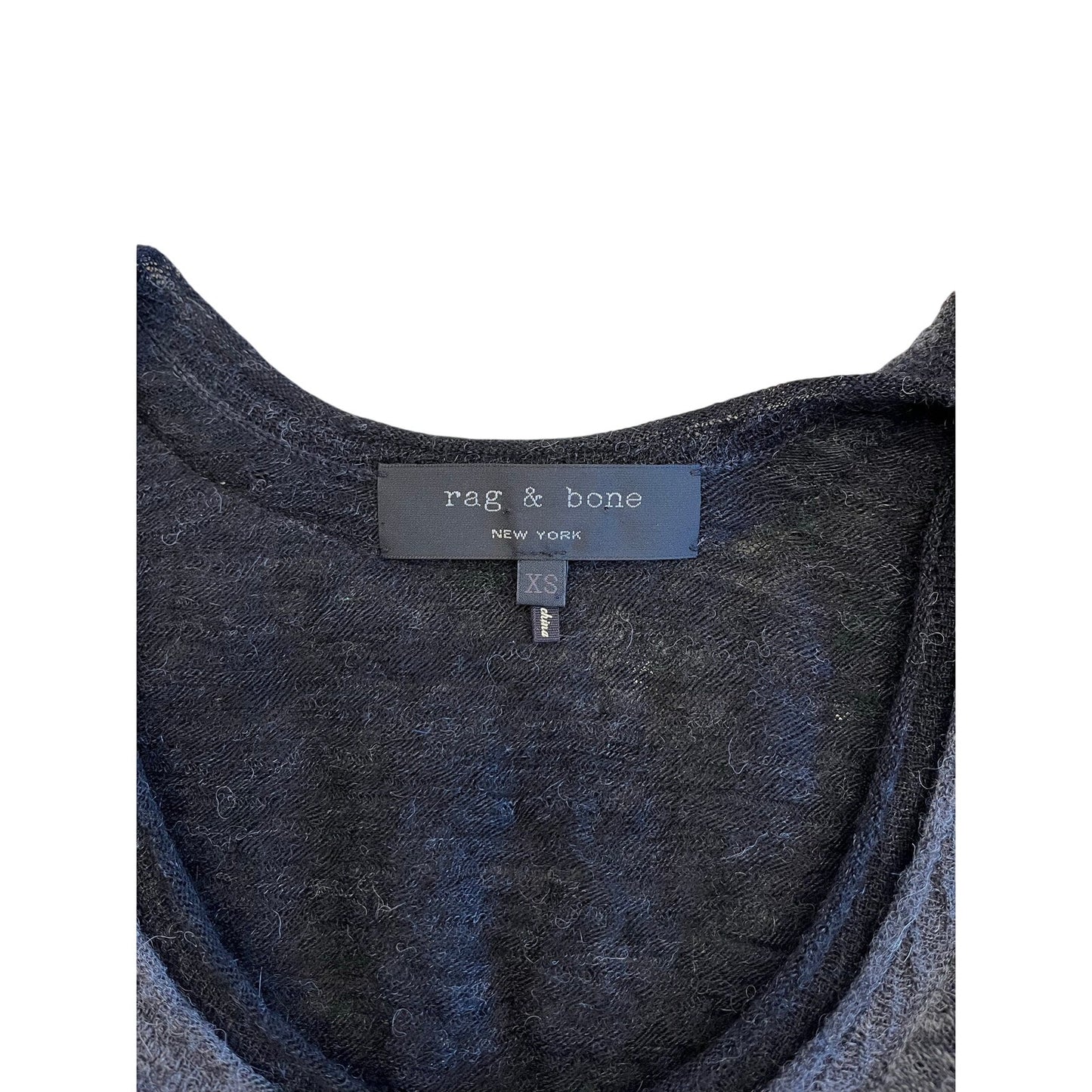 Rag & Bone XS Alpaca Wool Layered Mini Dress Gray Black Sleeveless