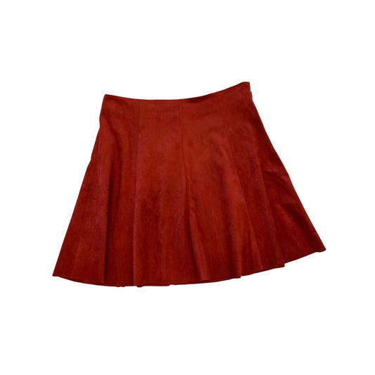 BB Dakota Rust Faux Suede Flare Mini Skirt NWT Size 4