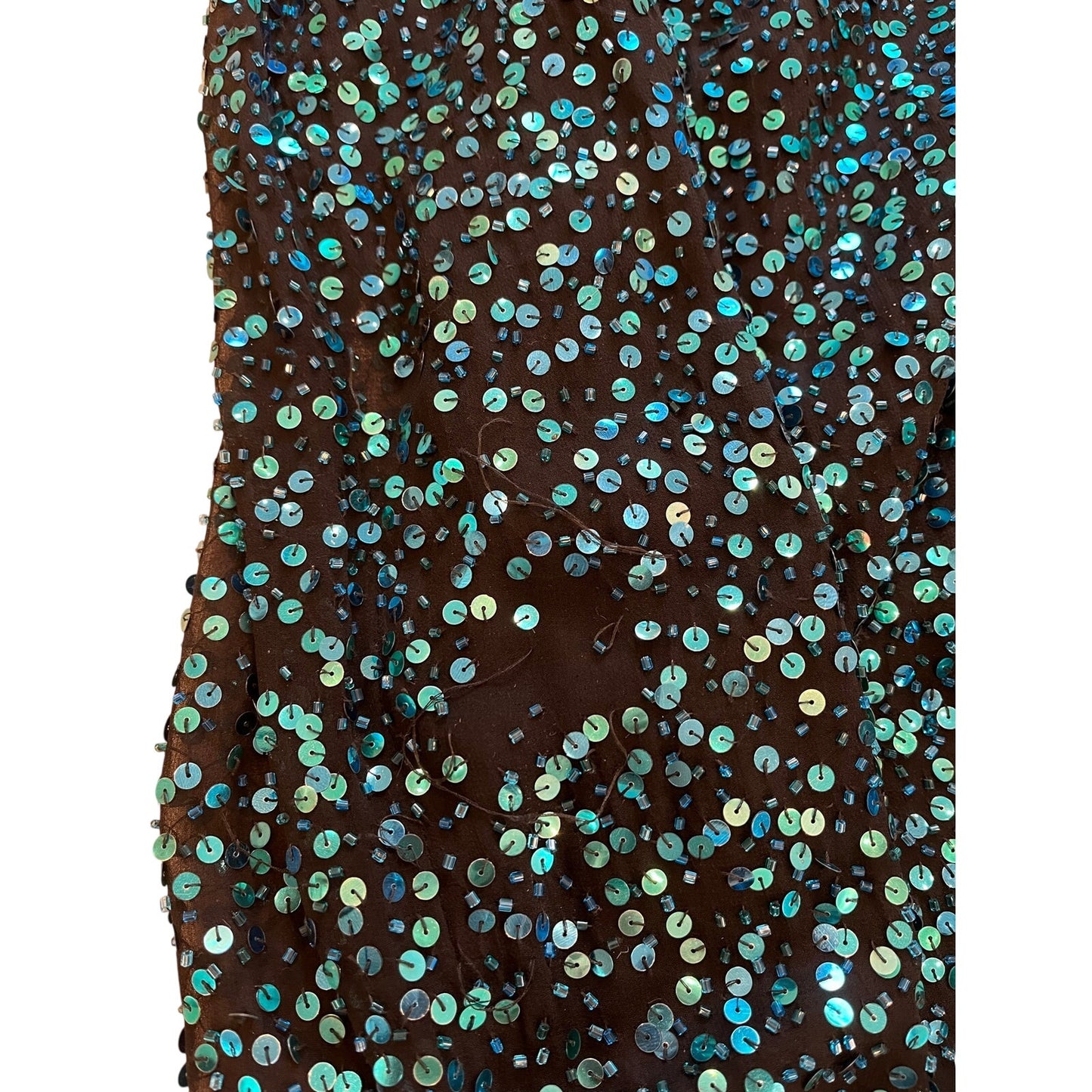 vintage beaded 100% silk dress sz 6
