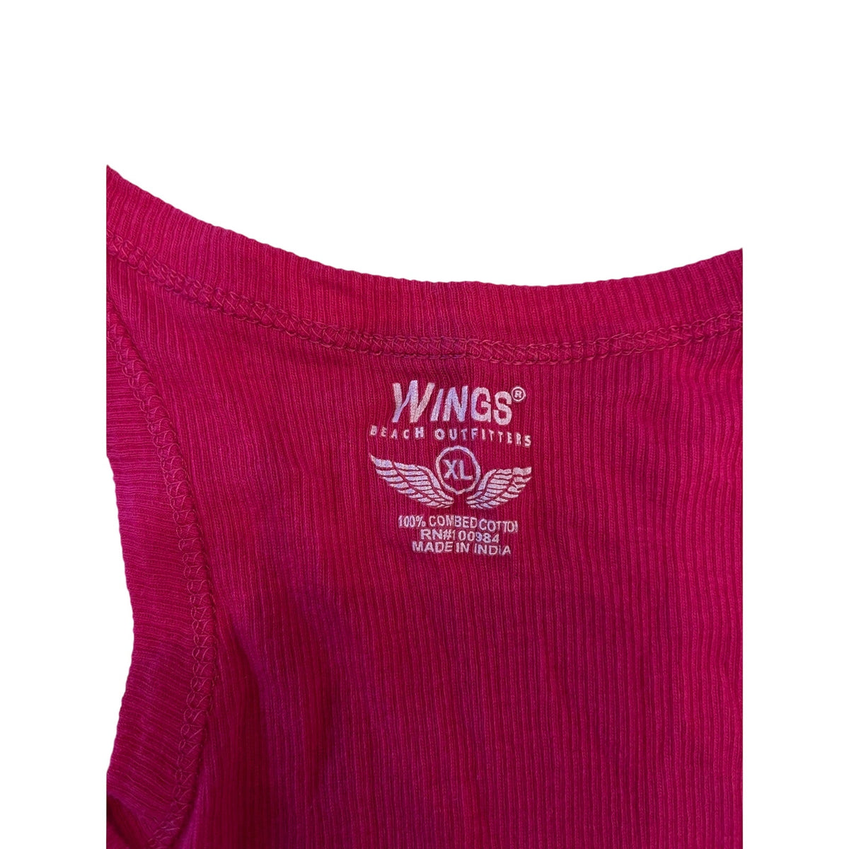 Wings Beach Outfitters Los Angeles Pink Graphic Tank Top XL 2000s