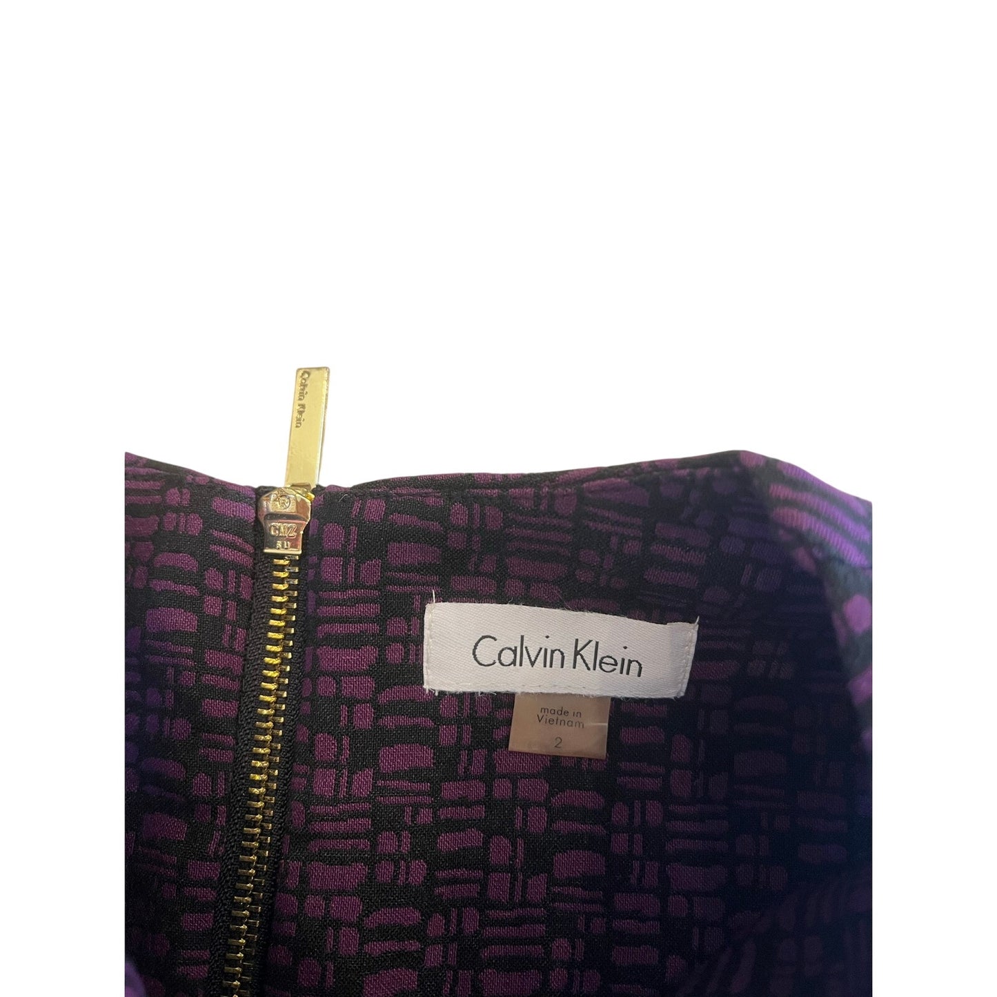 purple calvin klein dress sz 2