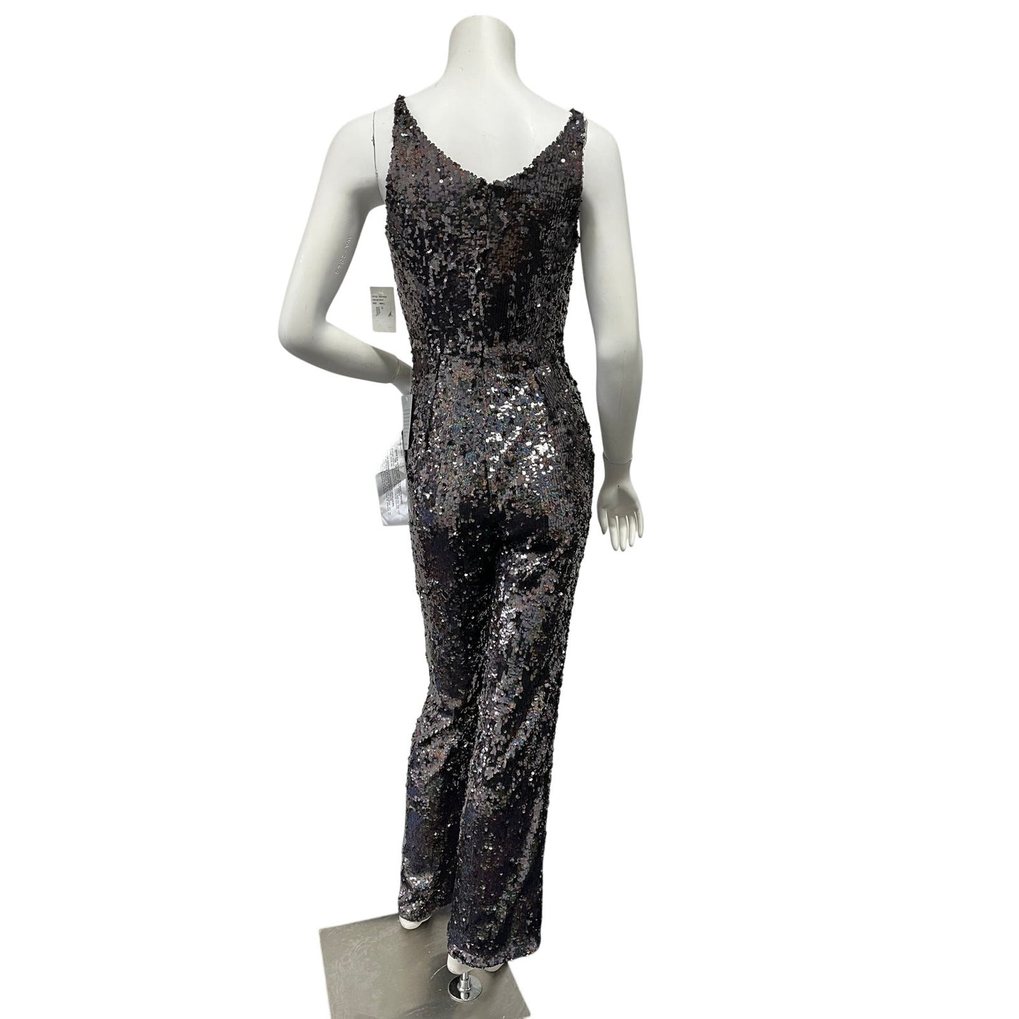 NWT Dress The Population Black Sequin Evening Jumpsuit Size Small