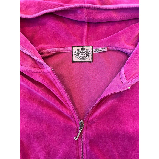 juicy couture velour tracksuit zip up purple/pink
