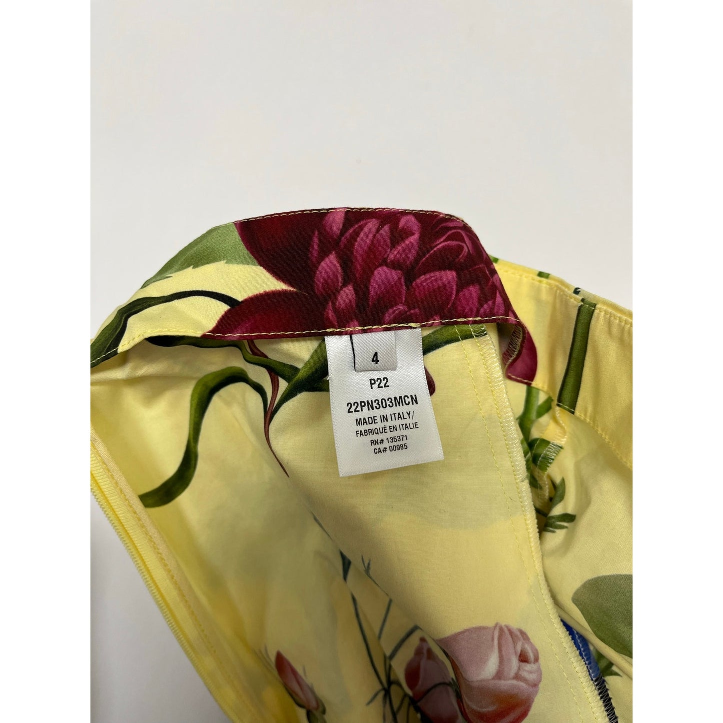 NWT Oscar de la Renta Floral Botanical Cotton Blend Jumpsuit Size 4 $2890 Retail