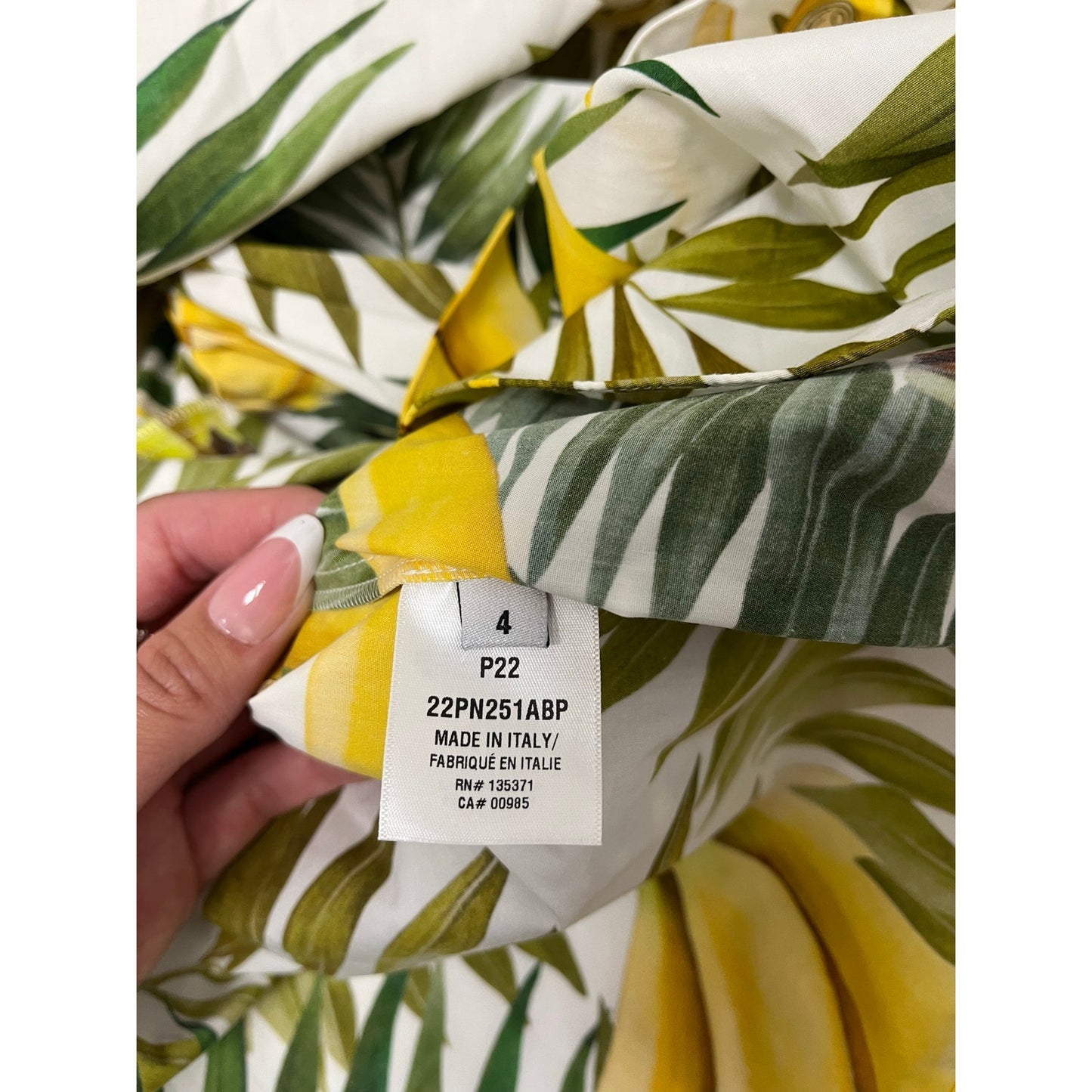 NWT Oscar de la Renta Banana Print Mini Dress $1990 Retail