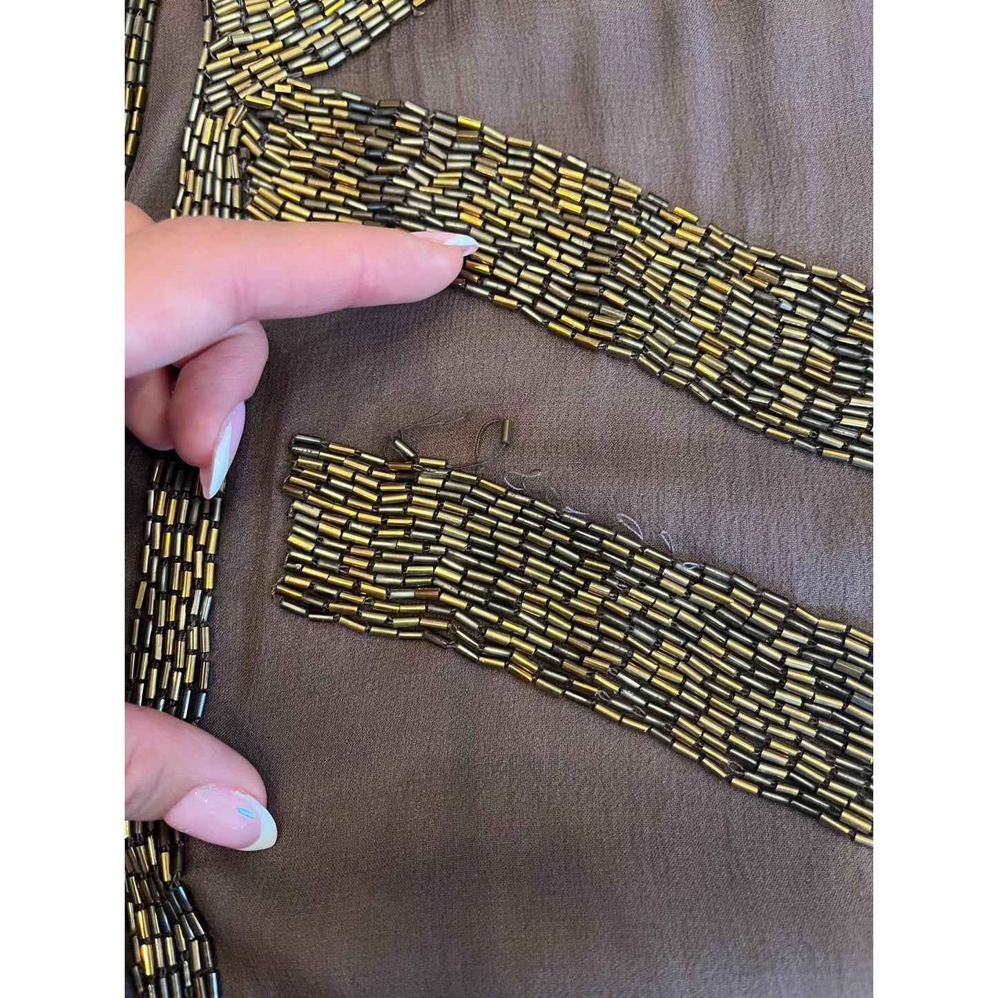 100% silk beaded dress size 12