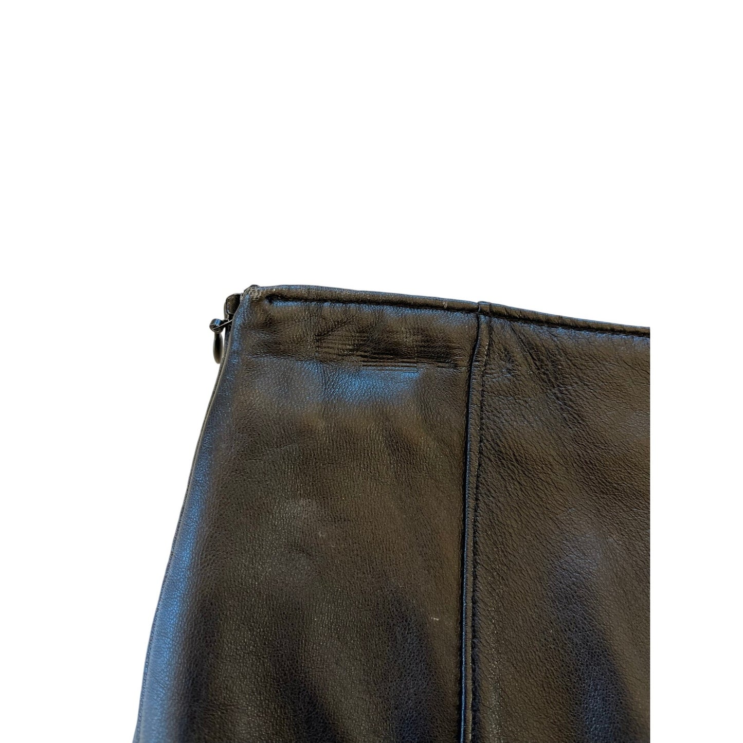 Zara Black Leather Mini Skirt Laser Cut Size S