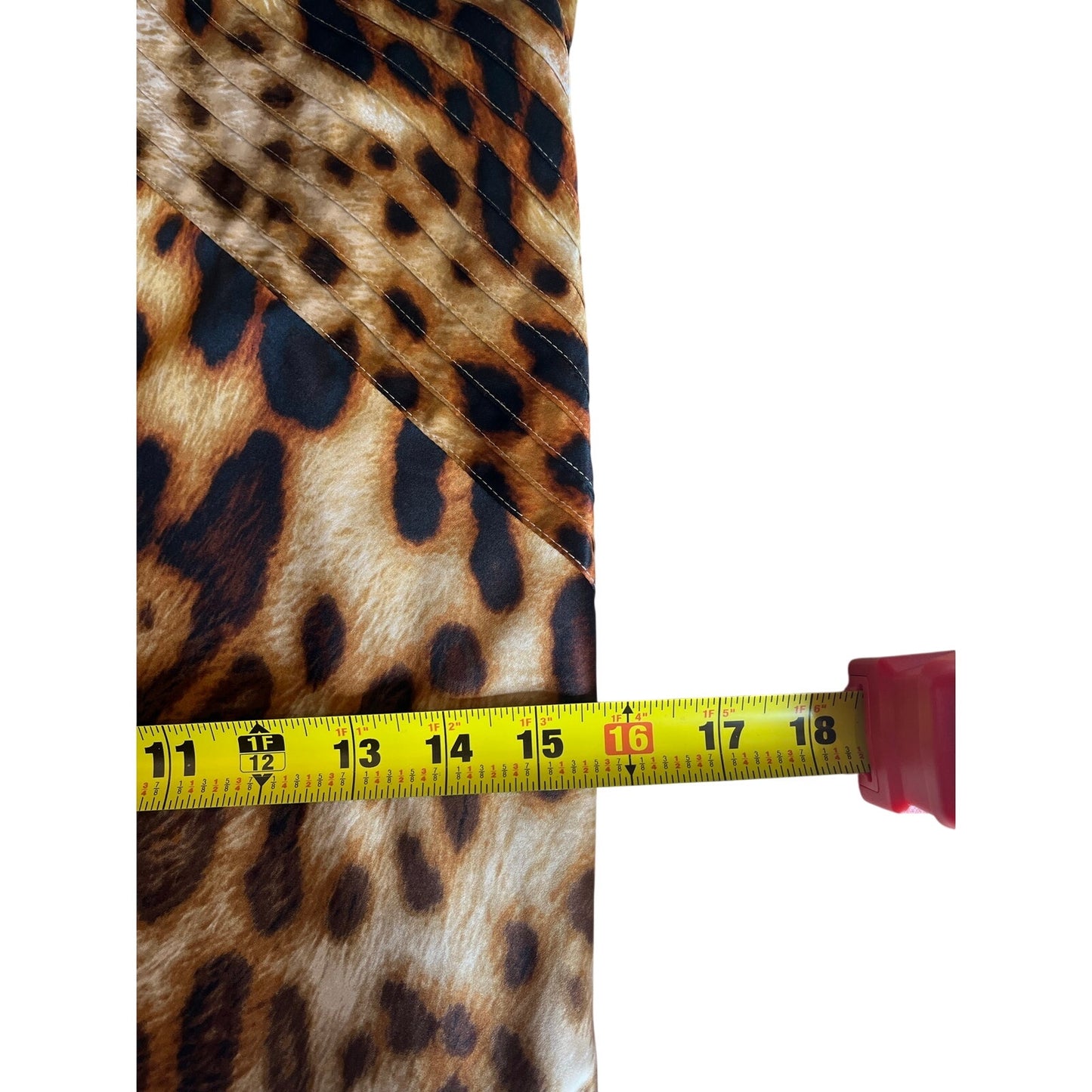Natori Leopard Print Slip Midi Dress Animal Print Spaghetti Strap Size L