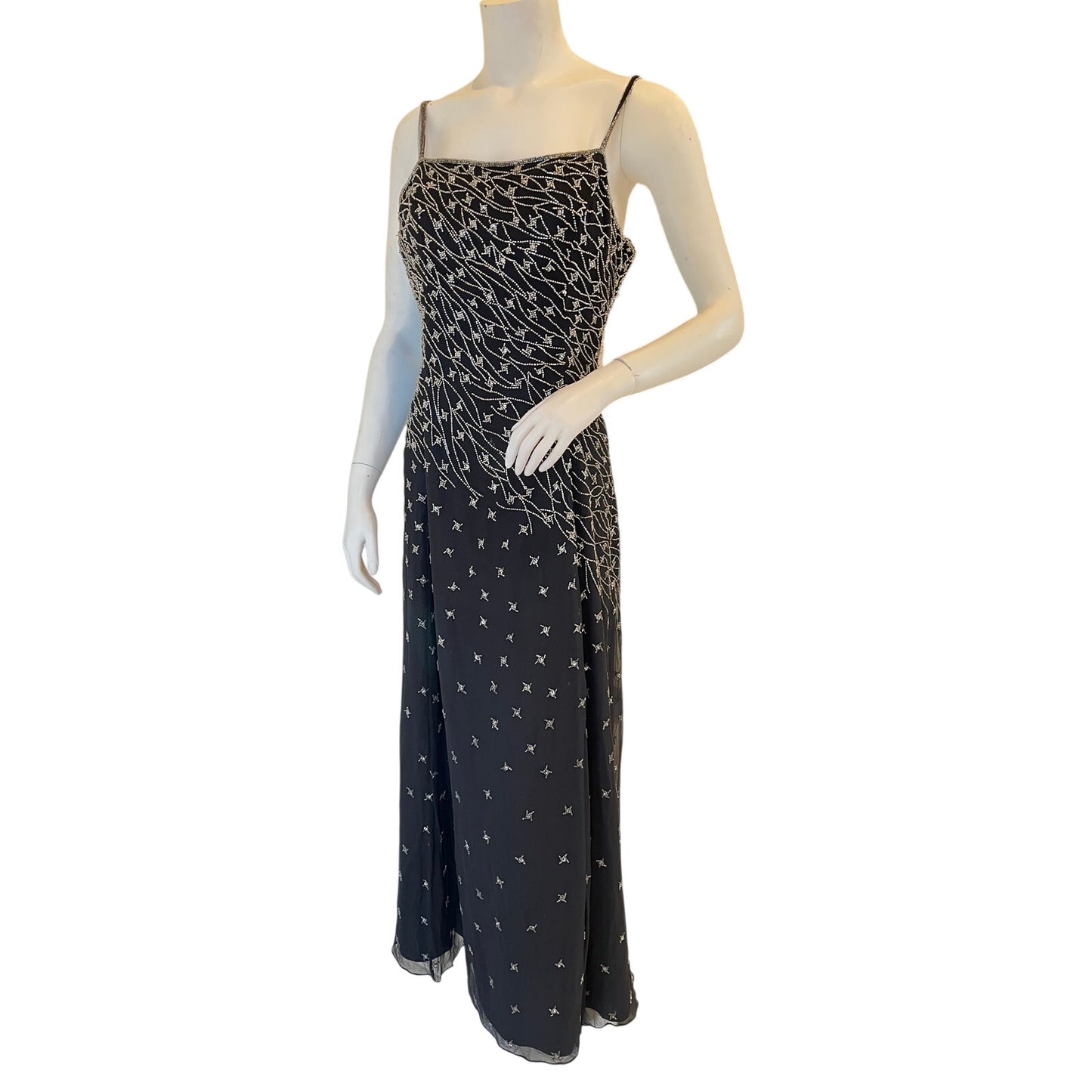 y2k beaded silk dress