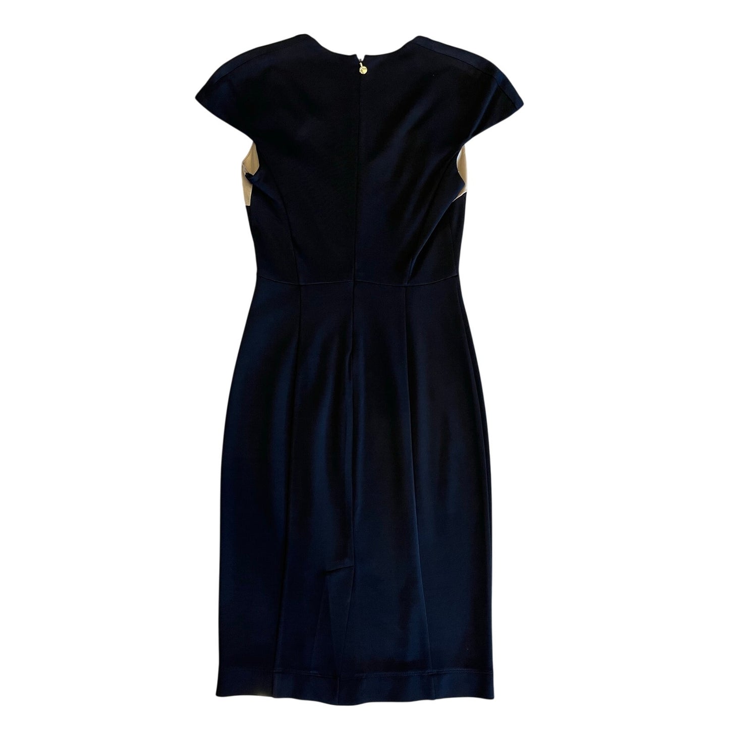 Just Cavalli Black Beige Colorblock Cap Sleeve Midi Dress XS Made in Italy