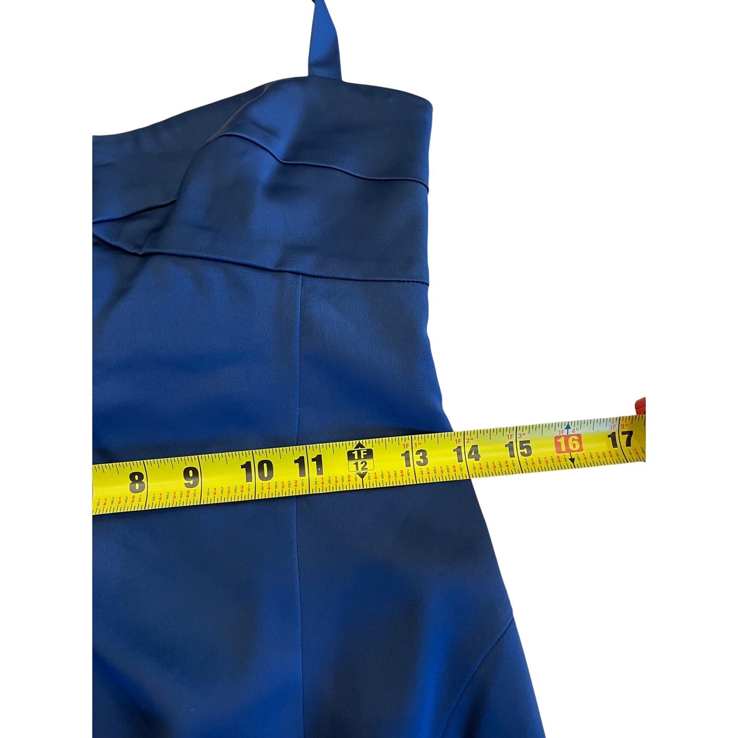 BCBGMAXAZRIA Blue Satin Halter Cocktail Dress Size 6 NWT $278