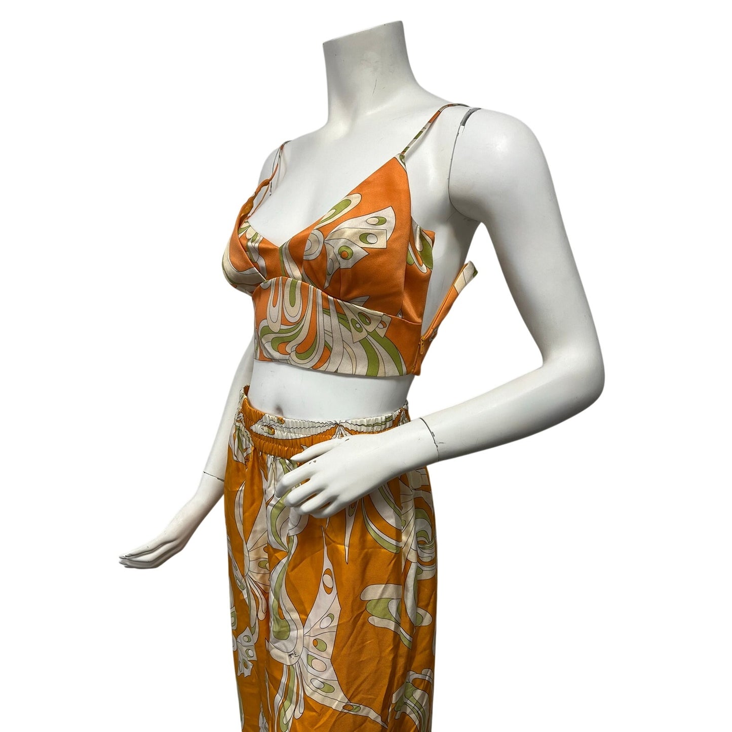 NWT Emilio Pucci Printed Crop Tank Top Made in Italy Signature Designer Print