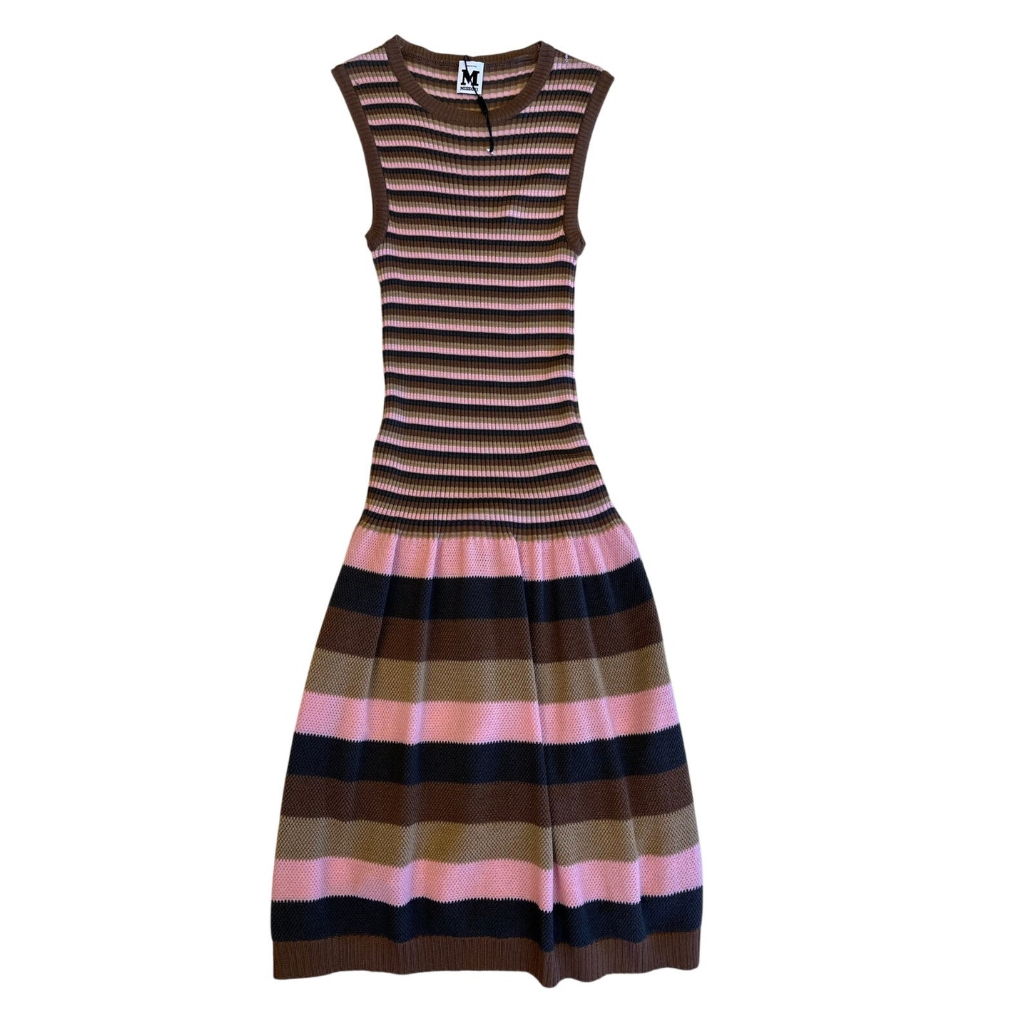 M Missoni Merino Wool Striped Knit Midi Maxi Dress Made in Italy