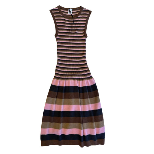 M Missoni Merino Wool Striped Knit Midi Maxi Dress Made in Italy