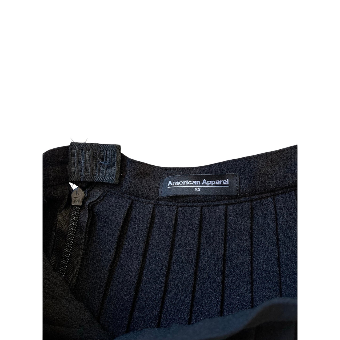 American Apparel Black Pleated Mini Tennis Skirt XS Classic Y2K Preppy