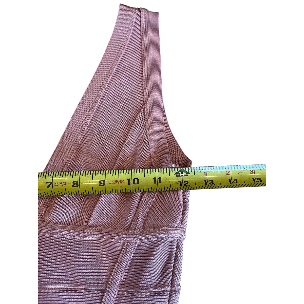 House of CB Jenna Nude Pink Bandage Bodycon Mini Dress XS Deep V Discontinued