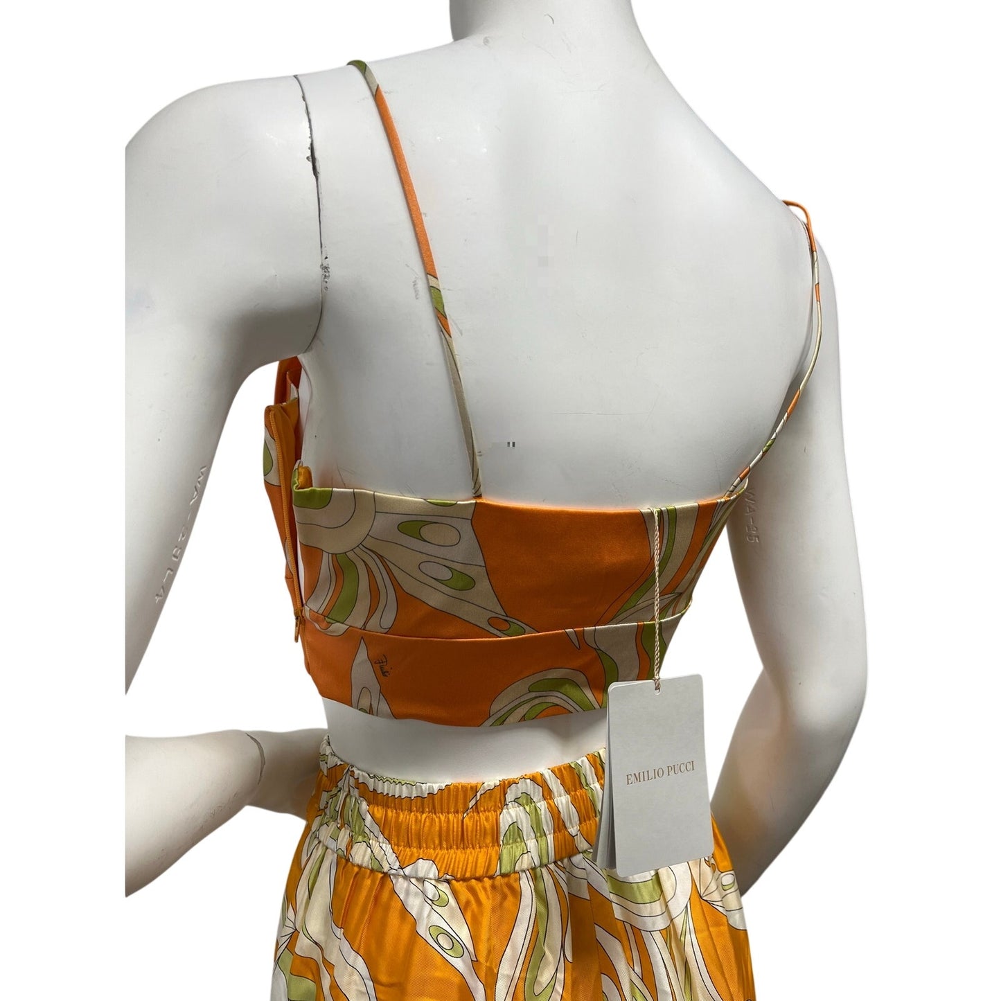 NWT Emilio Pucci Printed Crop Tank Top Made in Italy Signature Designer Print