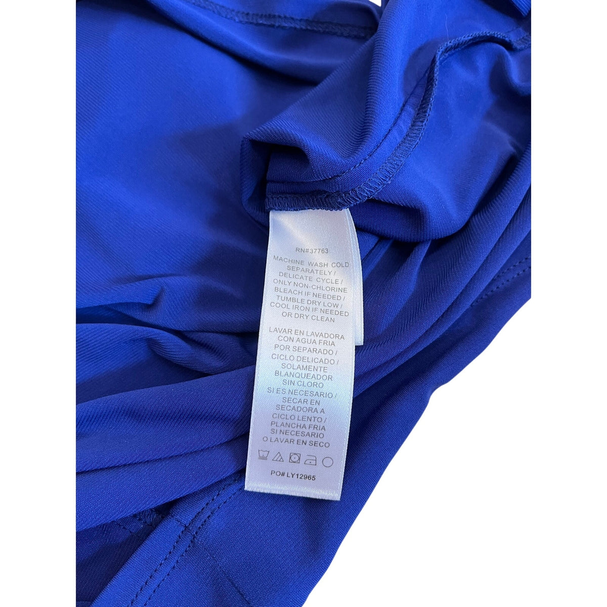 Laundry by Shelli Segal Cobalt Blue Faux Wrap Peplum Dress Size 4