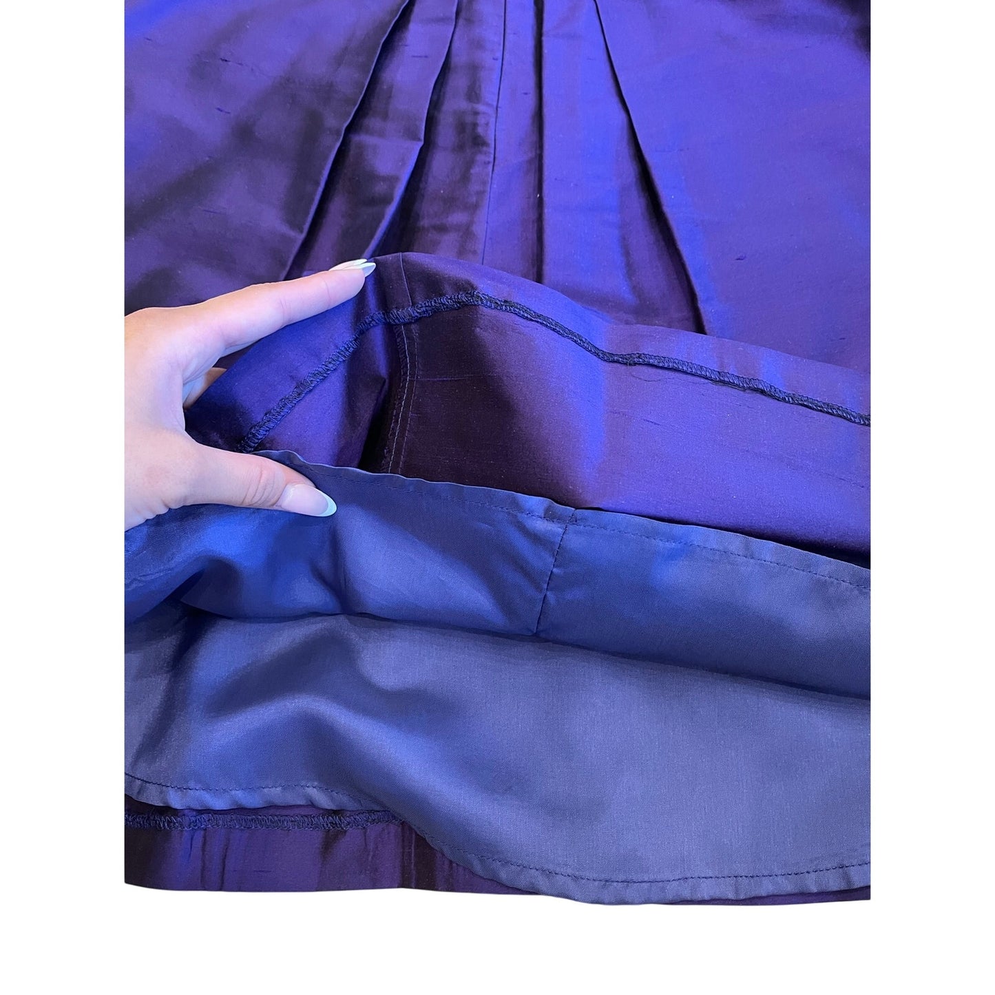 Suzi Chin for Maggy Boutique 100% Silk Purple Halter Cocktail Dress Size 0