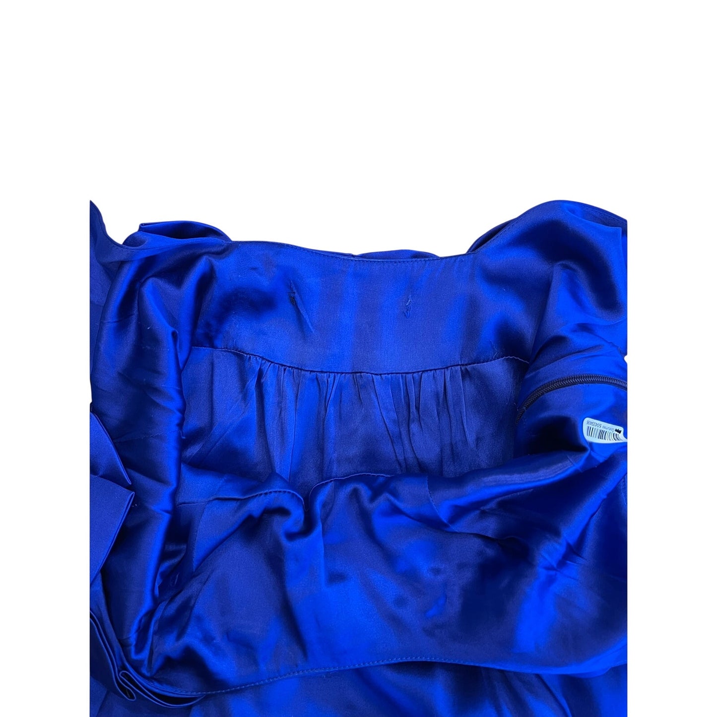 Women's Royal Blue Satin Bow Sleeveless Cocktail Dress