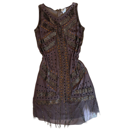 100% silk beaded dress size 12