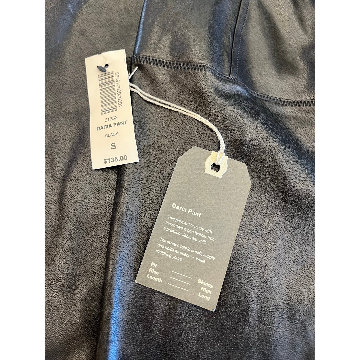 Wilfred Free Daria Pant Black Vegan Leather Leggings Size S NWT $135