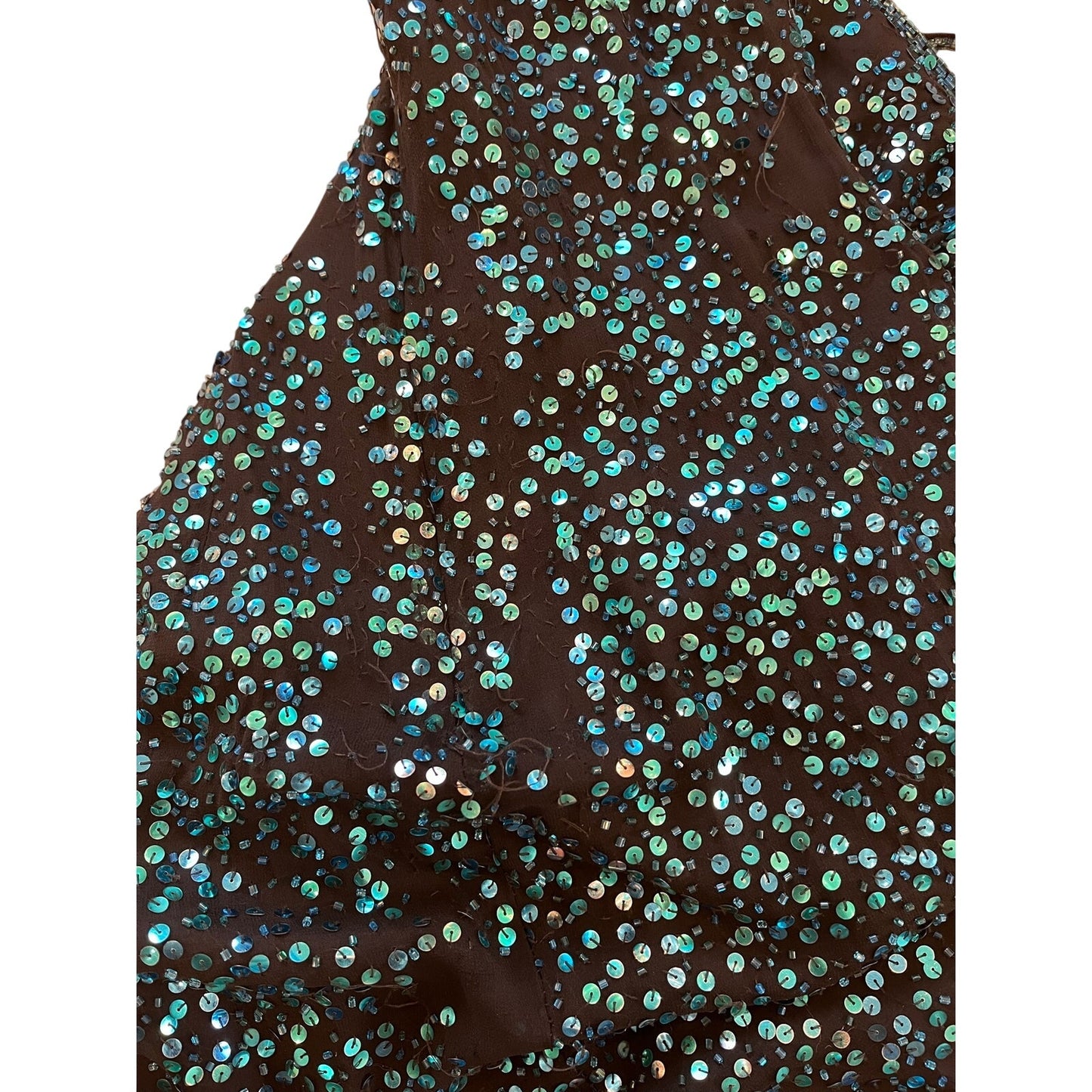 vintage beaded 100% silk dress sz 6