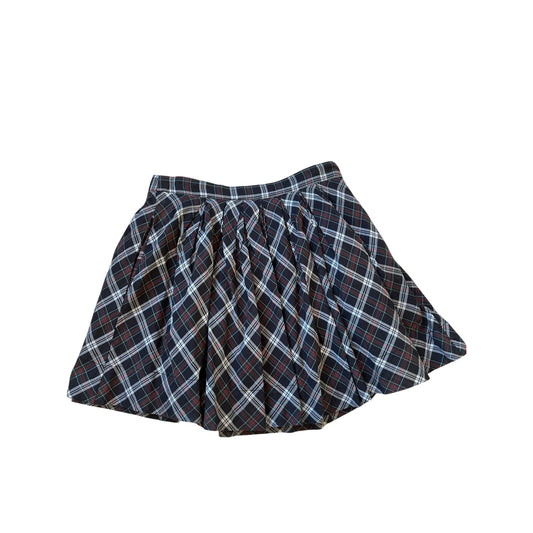 Steven Alan Plaid Pleated Mini Skirt Size 4 Gray Red Schoolgirl Preppy Flare