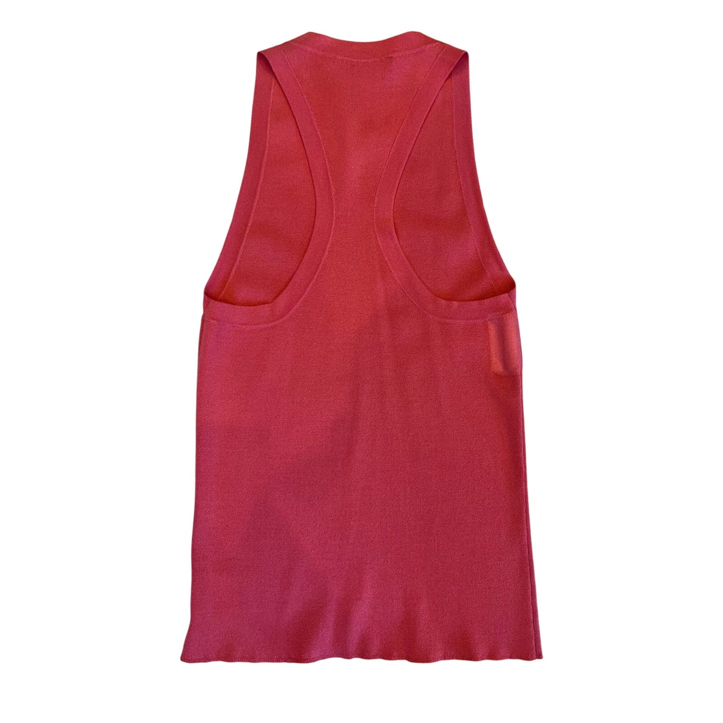 Gucci Pink Silk Blend Knit Sleeveless Tank Top Size S Made in Italy